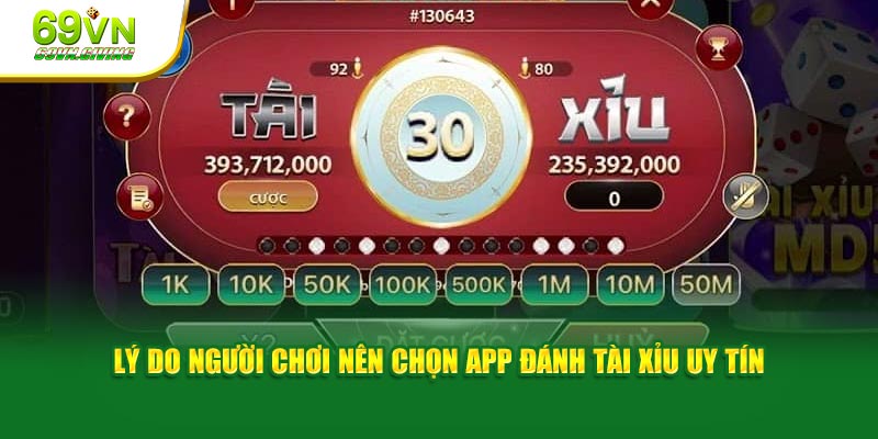 Lý do người chơi nên chọn app đánh tài xỉu uy tín